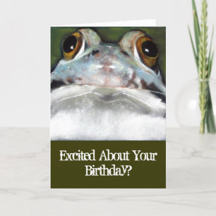 Grenouille amusante, carte d'anniversaire : Art or