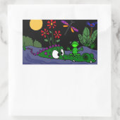 Grenouille amusante sur les stickers de nez de l'a (Sac)