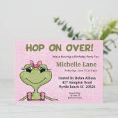 Grenouille Anniversaire Invitation Pour Filles (Debout devant)