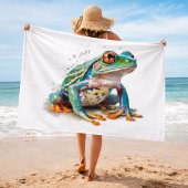 Grenouille aquarelle aux tons de joaillerie