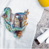 Grenouille aquarelle aux tons de joaillerie