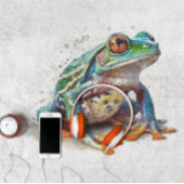 Grenouille aquarelle aux tons de joaillerie