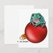 Grenouille arboricole - carte de vacances (Devant / Derrière)