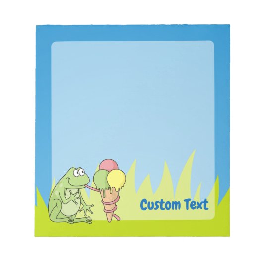 Grenouille avec Bloc-notes Icecream (Devant)