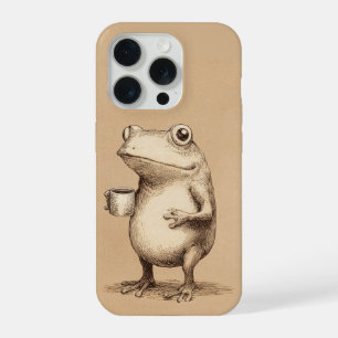 Grenouille avec Café – Animal Fantaisiste Vintage