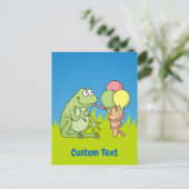 Grenouille avec carte postale Icecream (Debout devant)