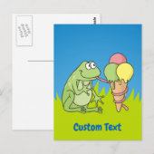 Grenouille avec carte postale Icecream (Devant / Derrière)