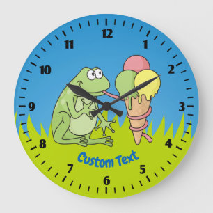 Grenouille avec glace horloge