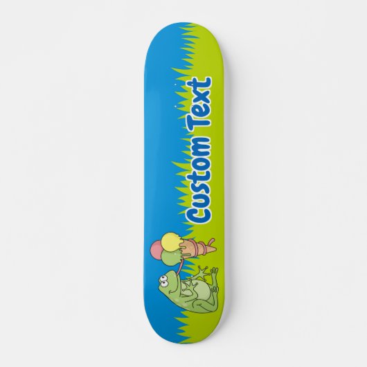 Grenouille avec Icecream Skateboard (Devant)