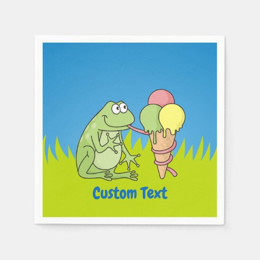 Grenouille avec serviettes en papier glacé (Devant)