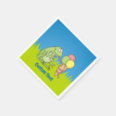 Grenouille avec serviettes en papier glacé (Coin)