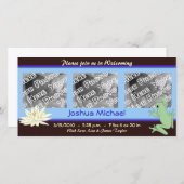 Grenouille bleue et Faire-part de naissance de Lot (Devant / Derrière)