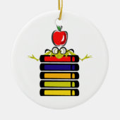 grenouille caricaturale et ornement de livres (Devant)