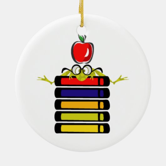 grenouille caricaturale et ornement de livres (Dos)