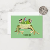 Grenouille Cartes de remerciement (Devant/Arrière en situation)