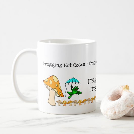 Grenouille, Champignon, Mug de Chocolat Chaud Gren (Avec donut)