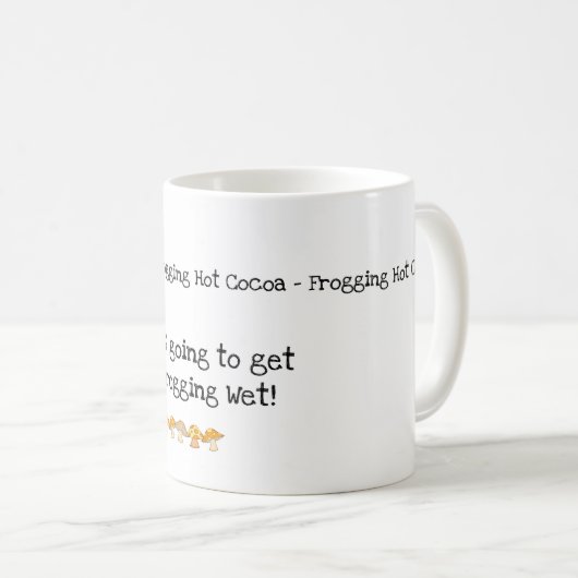Grenouille, Champignons, Frogue Chaud Cocoa Mug (Devant droit)