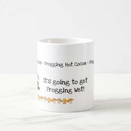 Grenouille, Champignons, Frogue Chaud Cocoa Mug (Centre)
