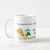 Grenouille, Champignons, Frogue Chaud Cocoa Mug (Gauche)