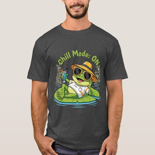 Grenouille Chill – T-Shirt aux Vibes Drôles et Dét (Devant)