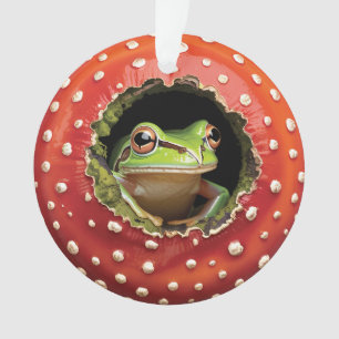 Grenouille dans un champignon – Jolie illustration