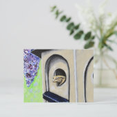 Grenouille dans une carte postale de peinture d'oi (Debout devant)