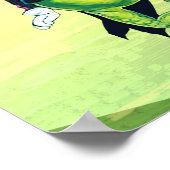 Grenouille dansante Green Tuxedo mignonne Poster (Coin)