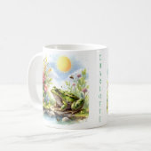 Grenouille d'aquarelle de printemps - Mug d'enfant (Devant gauche)