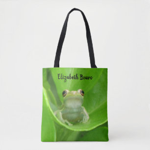 Grenouille d'arbre personnalisée dans un Sac fourr