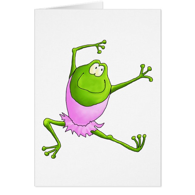 Grenouille de ballet sautant heureux (Devant)