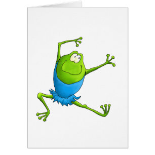 Grenouille de ballet sautant heureux