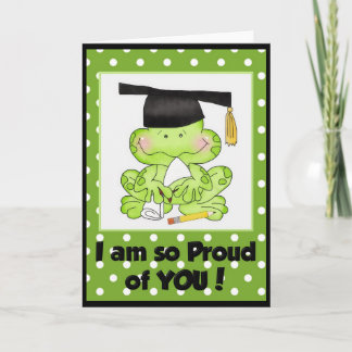 Grenouille de diplôme Je suis fier de vous Carte d