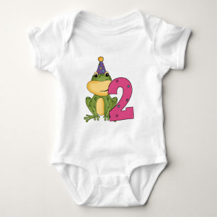 Grenouille de fête 2e anniversaire T-shirts et cad
