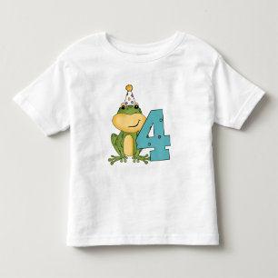 Grenouille de fête 4e anniversaire T-shirts et cad