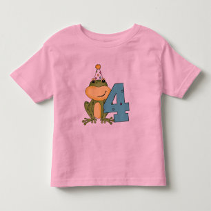 Grenouille de fête 4e anniversaire T-shirts et cad