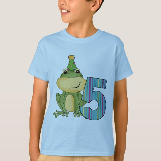 Grenouille de fête 5e anniversaire T-shirts et cad (Devant)