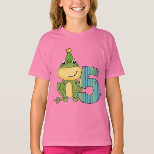 Grenouille de fête 5e anniversaire T-shirts et cad (Devant)