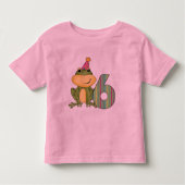 Grenouille de fête 6e anniversaire T-shirts et cad (Devant)