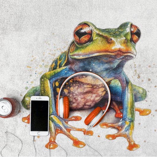 Grenouille de la forêt tropicale à l'œil émeraude