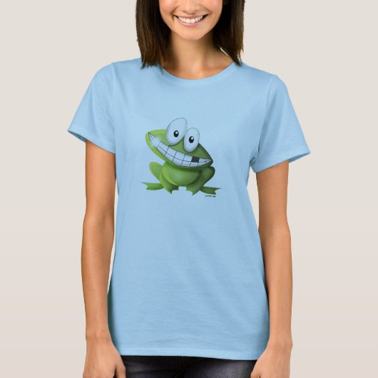 Grenouille de sourire de T-shirt (Devant)