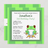 Grenouille des arbres cuits avec Invitation d'anni (Devant / Derrière)