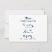 Grenouille dessinée à la main Invitations de douch (Dos)