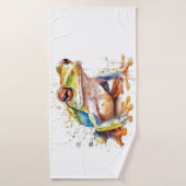 Grenouille d'or azur (Serviette de bain)