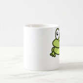 Grenouille drôle de bande dessinée - tasse de café (Centre)