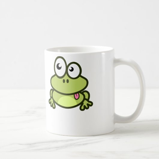 Grenouille drôle de bande dessinée - tasse de café (Droite)