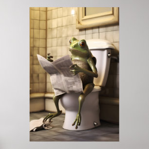 Grenouille drôle Impression de toilettes, Animal l