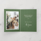 Grenouille Elégant plié Carte de Noël avec feuille (Couchage intérieur)