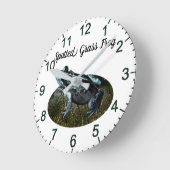 Grenouille en herbe tachetée, horloge murale (Angle)