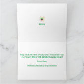 Grenouille et feux d'artifice Anniversaire Carte d (Intérieur)