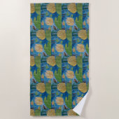 Grenouille et serviette de plage Nénuphar (Devant)